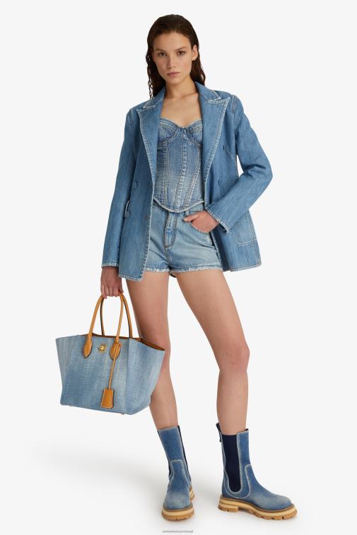 kobiety Ermanno Scervino niebieski dżinsowe szorty LN28V112