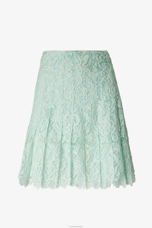 kobiety Ermanno Scervino miętowo-zielony koronkowa spódniczka mini LN28V127