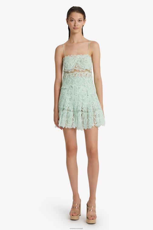 kobiety Ermanno Scervino miętowo-zielony koronkowa spódniczka mini LN28V127