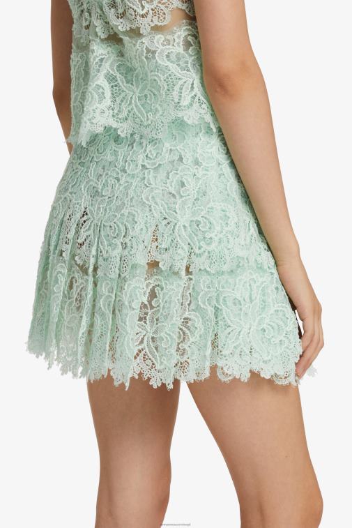 kobiety Ermanno Scervino miętowo-zielony koronkowa spódniczka mini LN28V127
