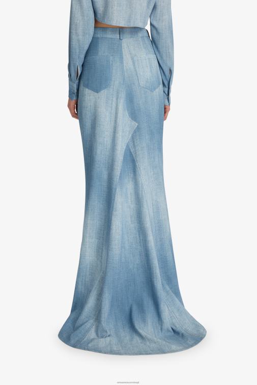 kobiety Ermanno Scervino niebieski Spódnica maxi o wyglądzie dżinsu LN28V129