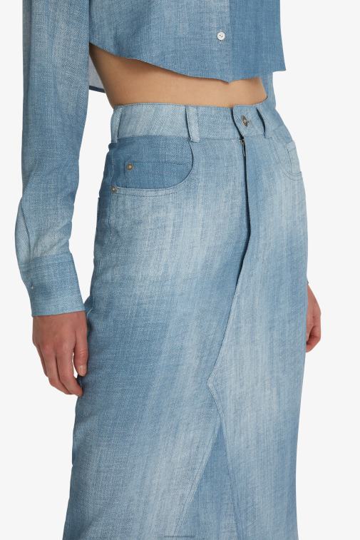 kobiety Ermanno Scervino niebieski Spódnica maxi o wyglądzie dżinsu LN28V129