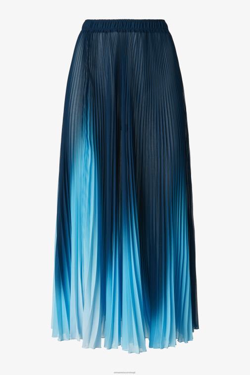 kobiety Ermanno Scervino niebieski plisowana spódnica midi LN28V132