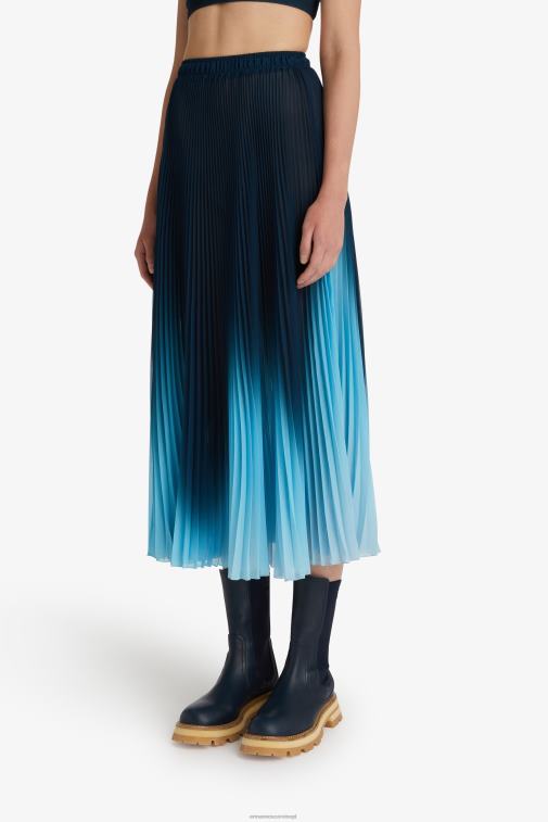 kobiety Ermanno Scervino niebieski plisowana spódnica midi LN28V132