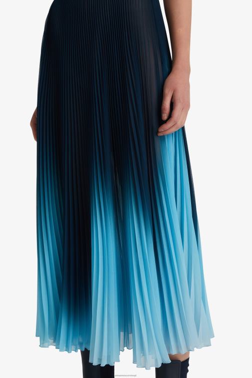 kobiety Ermanno Scervino niebieski plisowana spódnica midi LN28V132