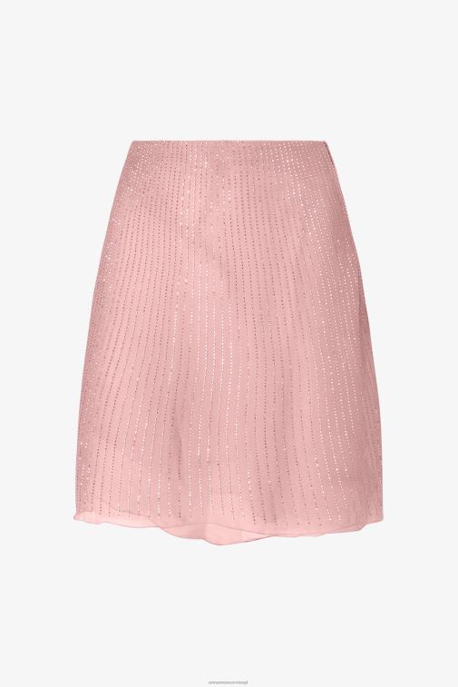 kobiety Ermanno Scervino różowy spódniczka mini z kryształkami LN28V124