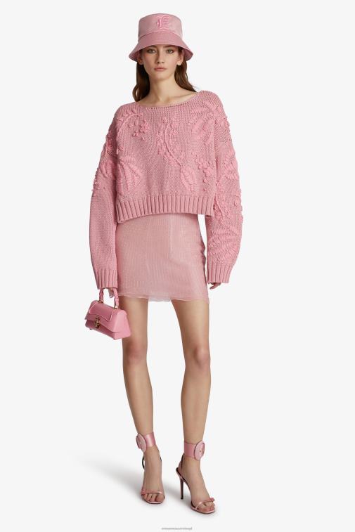 kobiety Ermanno Scervino różowy spódniczka mini z kryształkami LN28V124