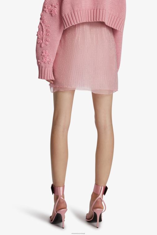 kobiety Ermanno Scervino różowy spódniczka mini z kryształkami LN28V124