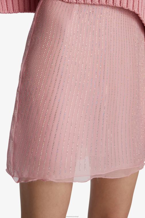 kobiety Ermanno Scervino różowy spódniczka mini z kryształkami LN28V124