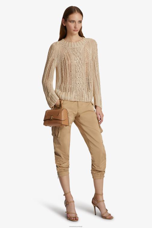 kobiety Ermanno Scervino czarny techniczne spodnie cargo księżnej LN28V105