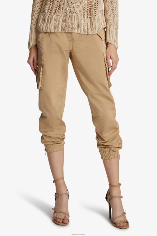 kobiety Ermanno Scervino czarny techniczne spodnie cargo księżnej LN28V105