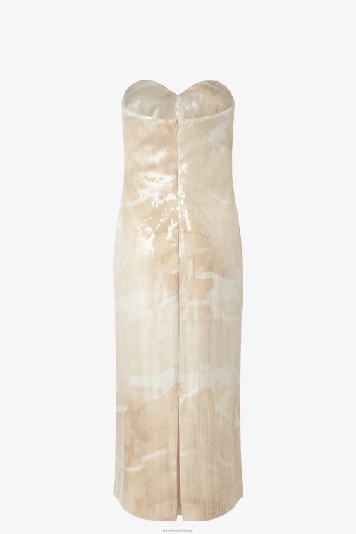 kobiety Ermanno Scervino beżowy gorsetowa sukienka w kamuflażu LN28V2
