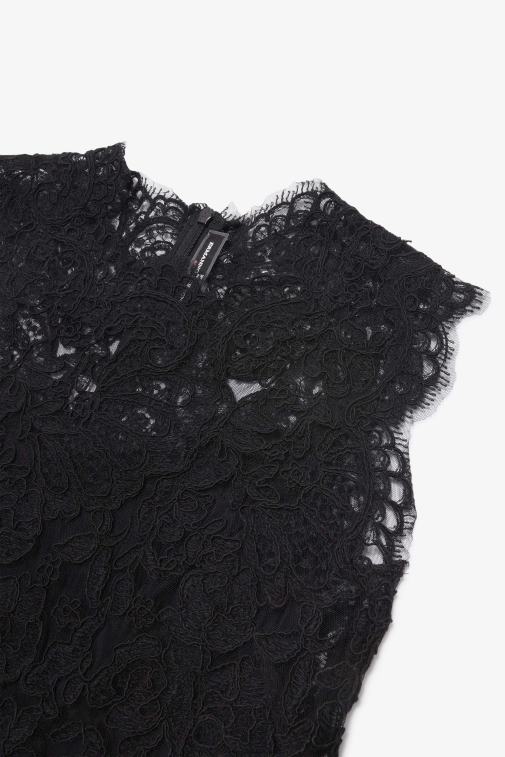 kobiety Ermanno Scervino czarny krótka koronkowa sukienka LN28V5