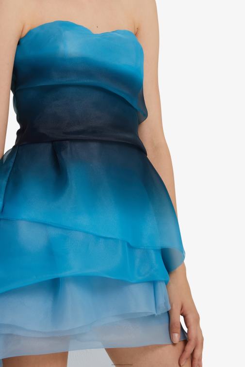 kobiety Ermanno Scervino niebieski stonowana tiulowa sukienka mini LN28V13
