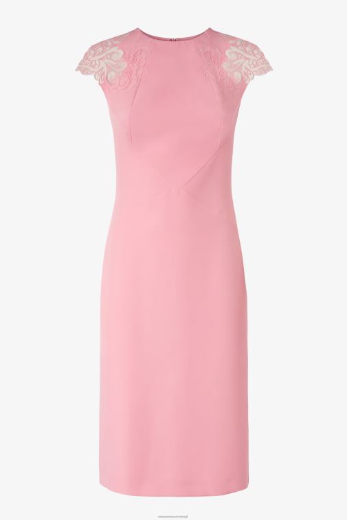 kobiety Ermanno Scervino różowy sukienka midi z koronkowymi detalami LN28V8