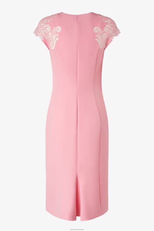 kobiety Ermanno Scervino różowy sukienka midi z koronkowymi detalami LN28V8